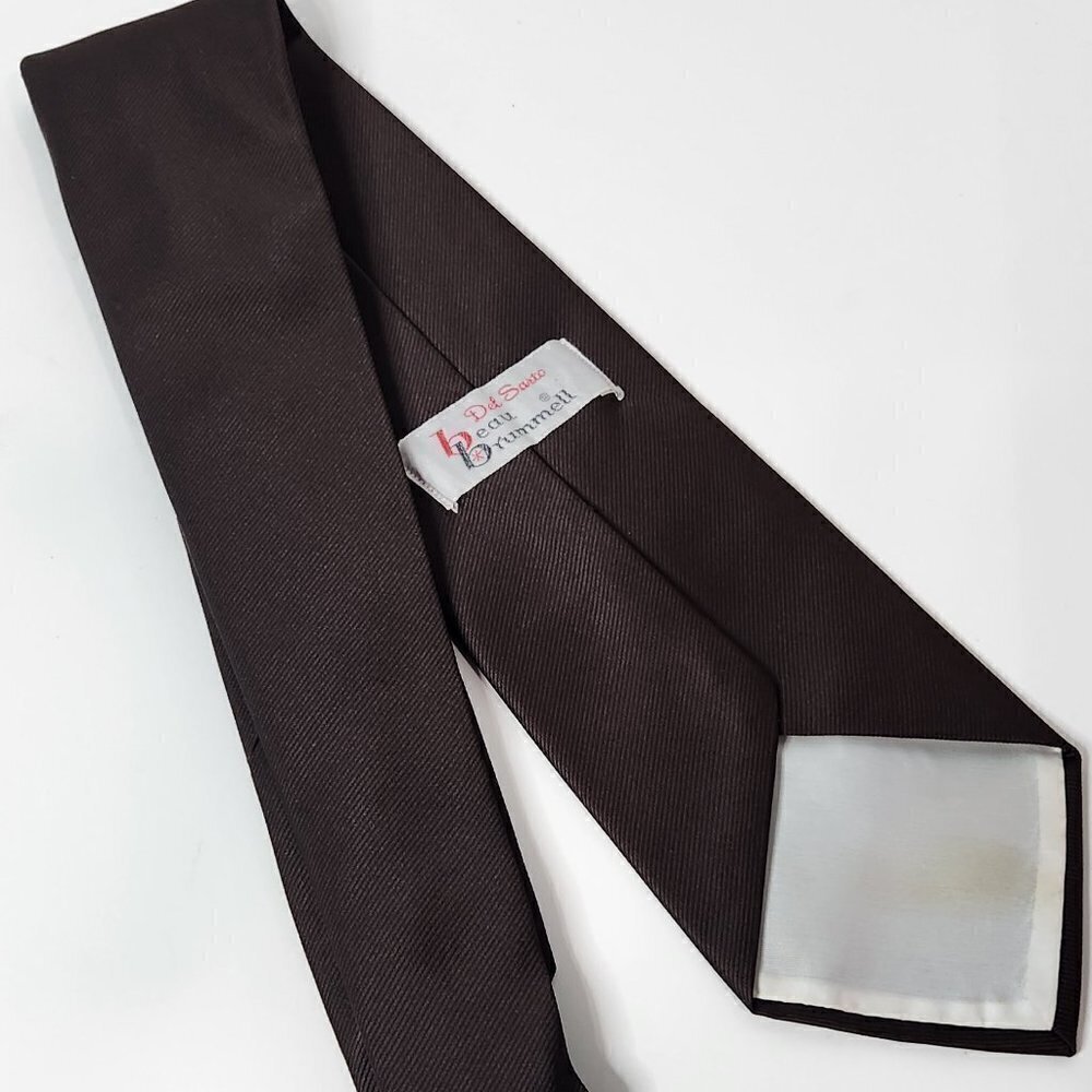 Beau Brummell Brown Polyester Tie